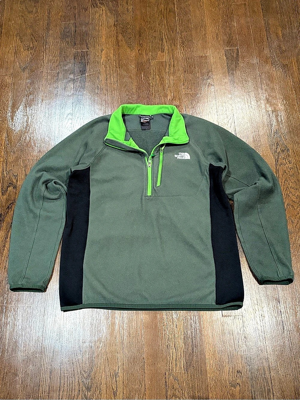 The North Face Summit Series Green & Black Fleece Pullover size XL